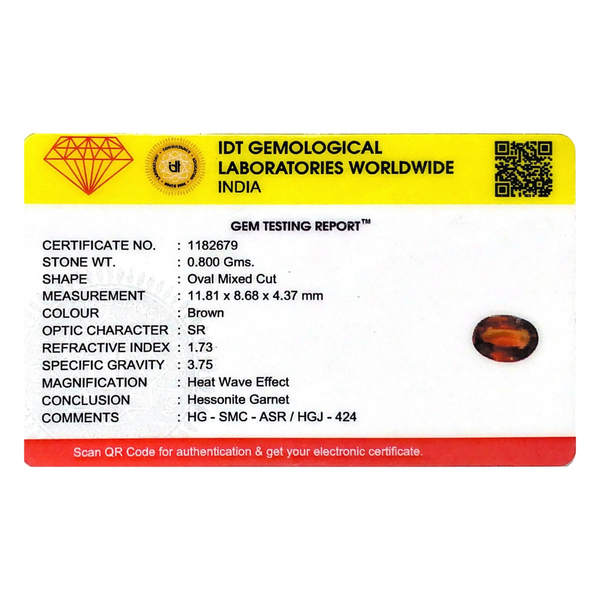 Hessonite (Gomed) - 4 Carat - Pramogh