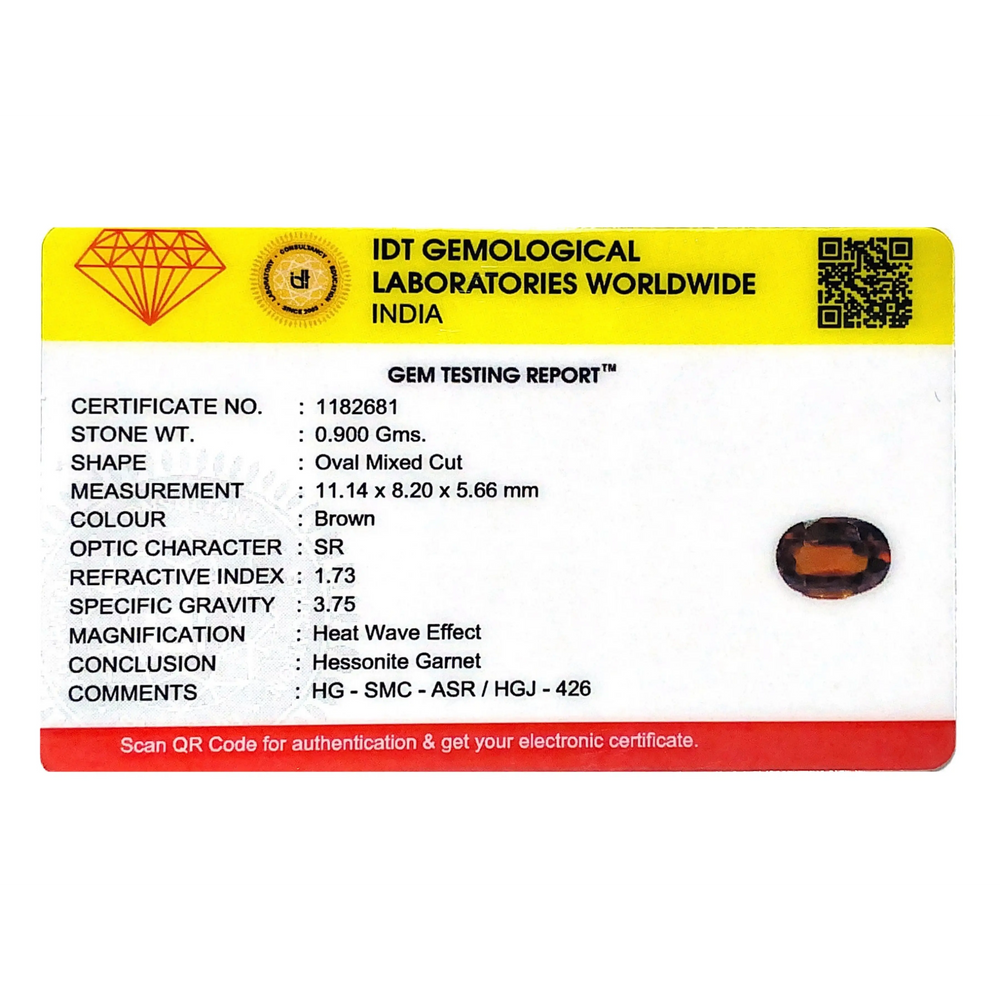 Hessonite (Gomed) - 4.5 Carat - Pramogh