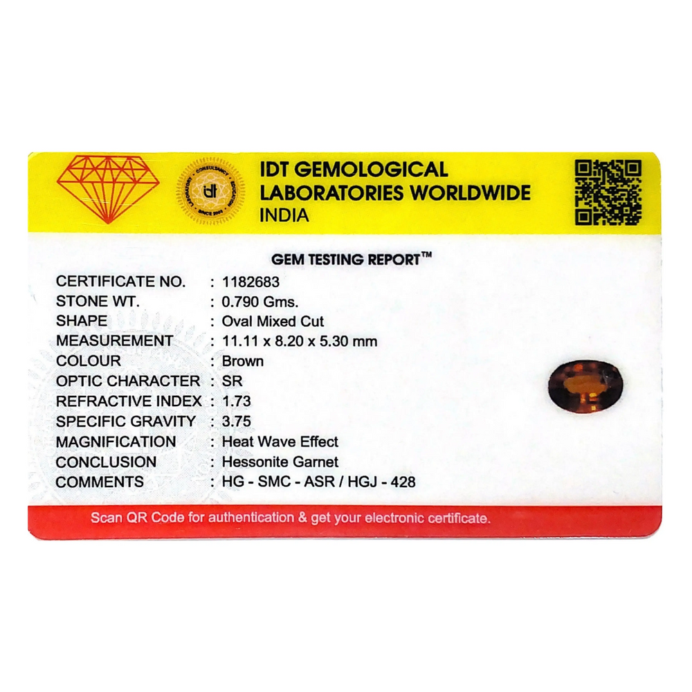 Hessonite (Gomed) - 3.95 Carat - Pramogh