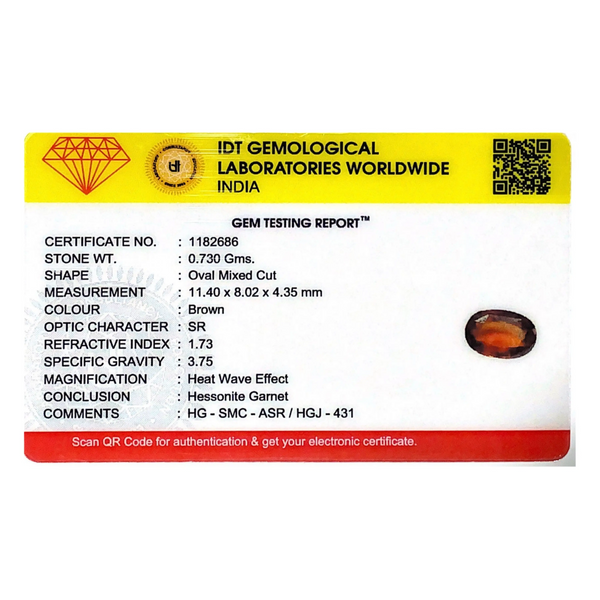 Hessonite (Gomed) - 3.65 Carat - Pramogh