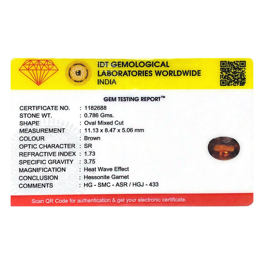 Hessonite (Gomed) - 3.93 Carat - Pramogh