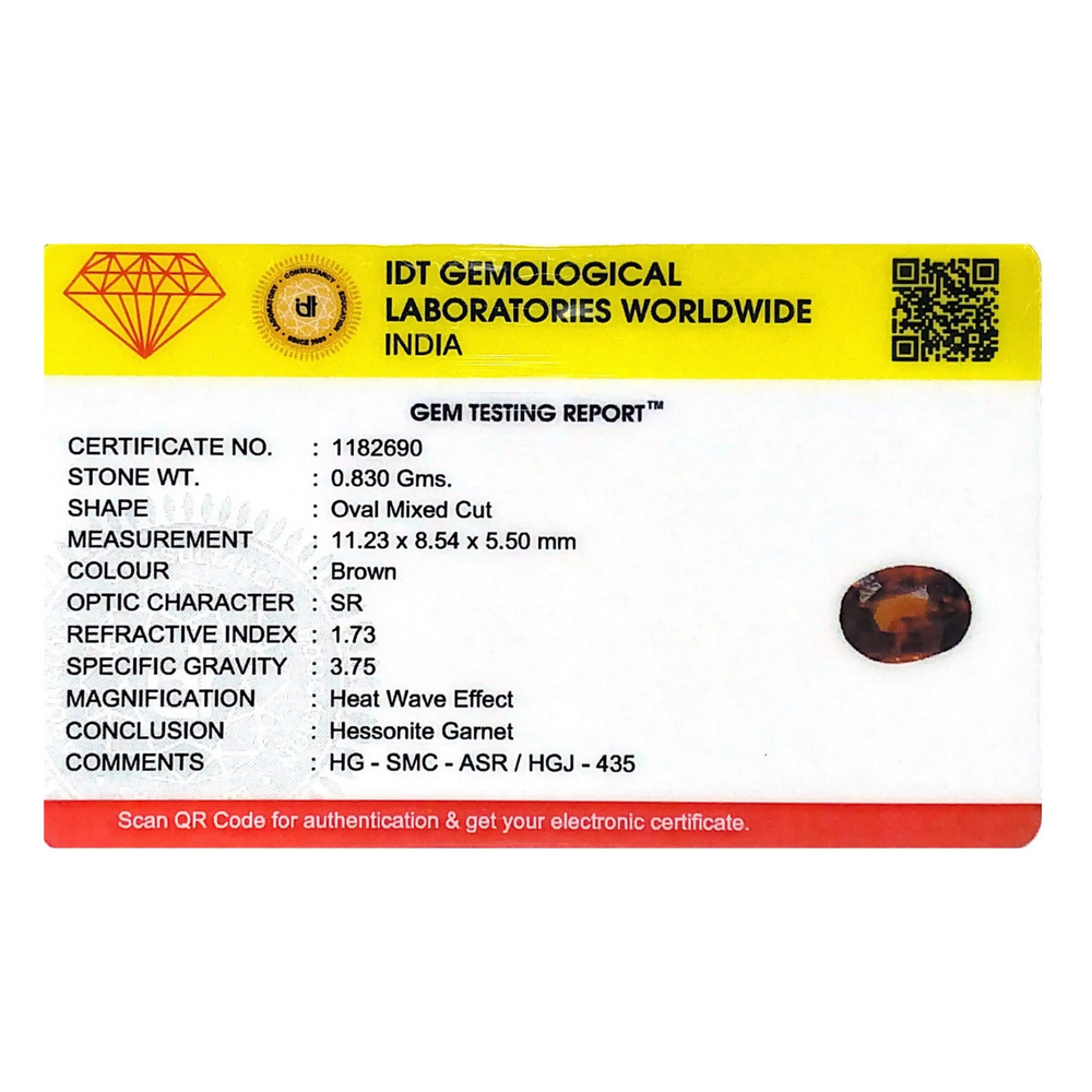 Hessonite (Gomed) - 4.15 Carat - Pramogh