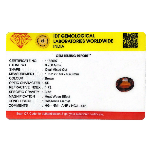 Hessonite (Gomed) - 4.75 Carat - Pramogh