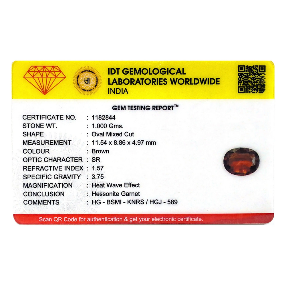 Hessonite (Gomed) - 5 Carat - Pramogh