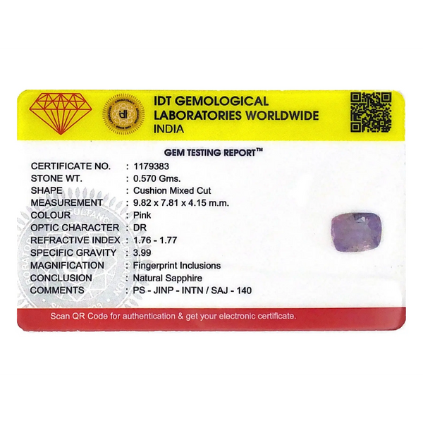 Purple Sapphire (Khooni) - 2.85 Carat - Pramogh
