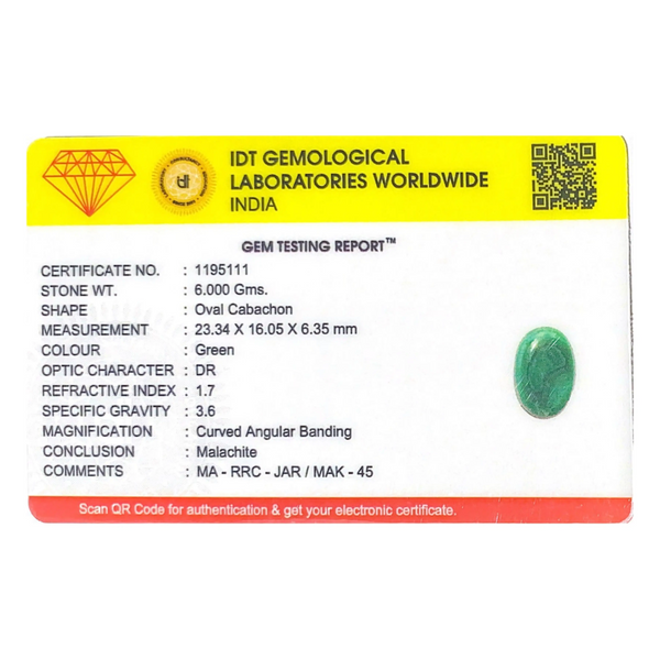 Malachite (Kidney Stone) - 30 Carat