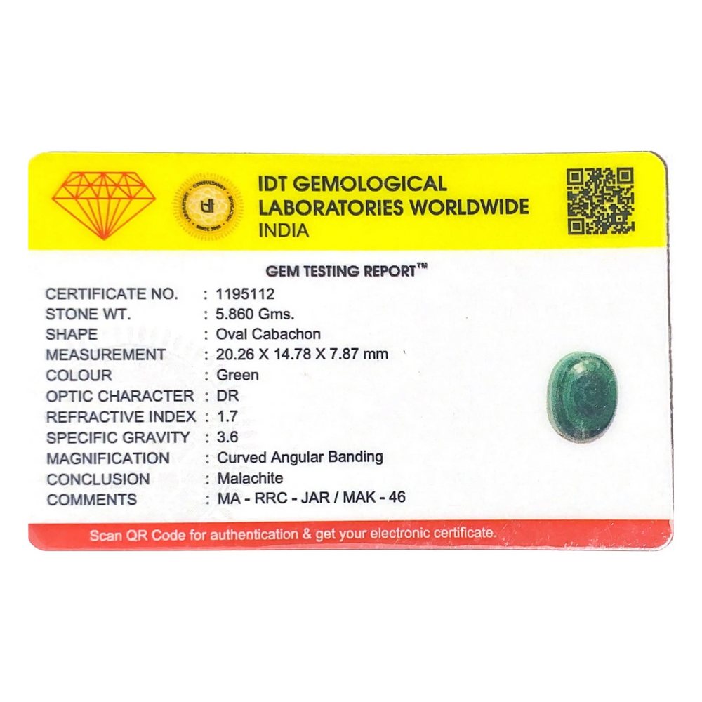 Malachite (Kidney Stone) - 29.3 Carat