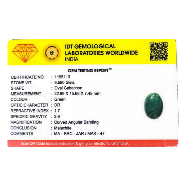 Malachite (Kidney Stone) - 32.95 Carat