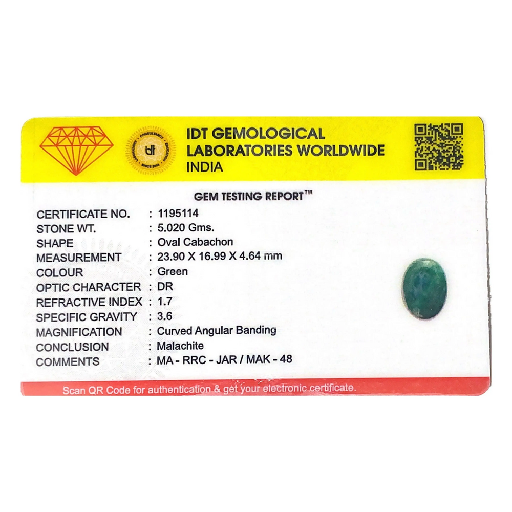 Malachite (Kidney Stone) - 25.1 Carat