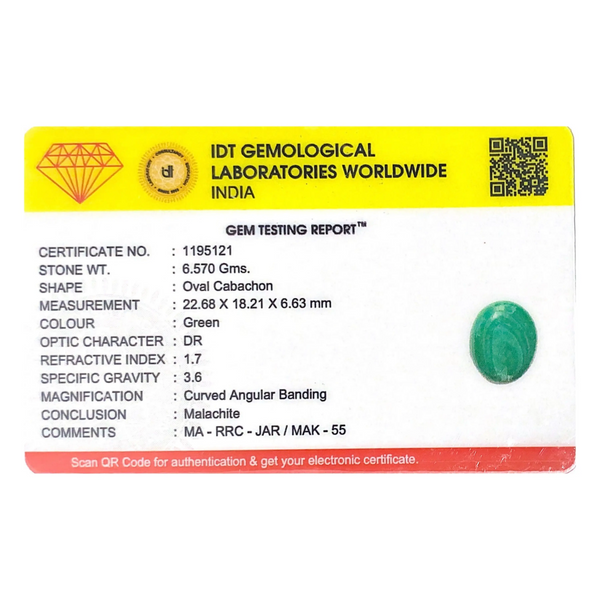 Malachite (Kidney Stone) - 32.85 Carat