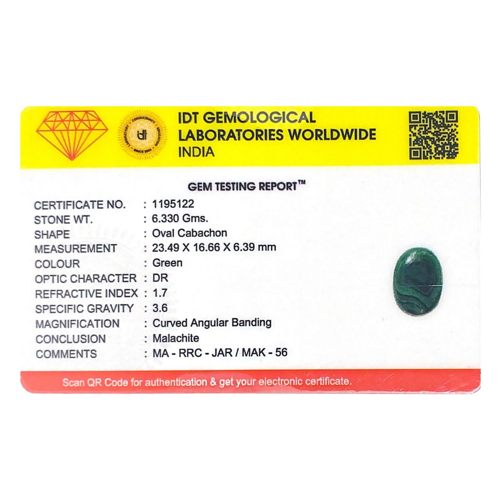 Malachite (Kidney Stone) - 31.65 Carat