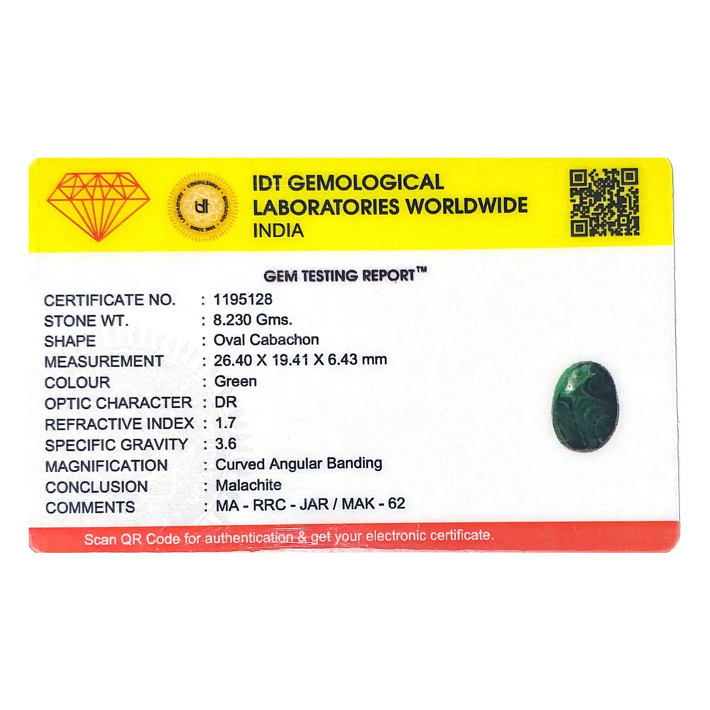 Malachite (Kidney Stone) - 30.9 Carat