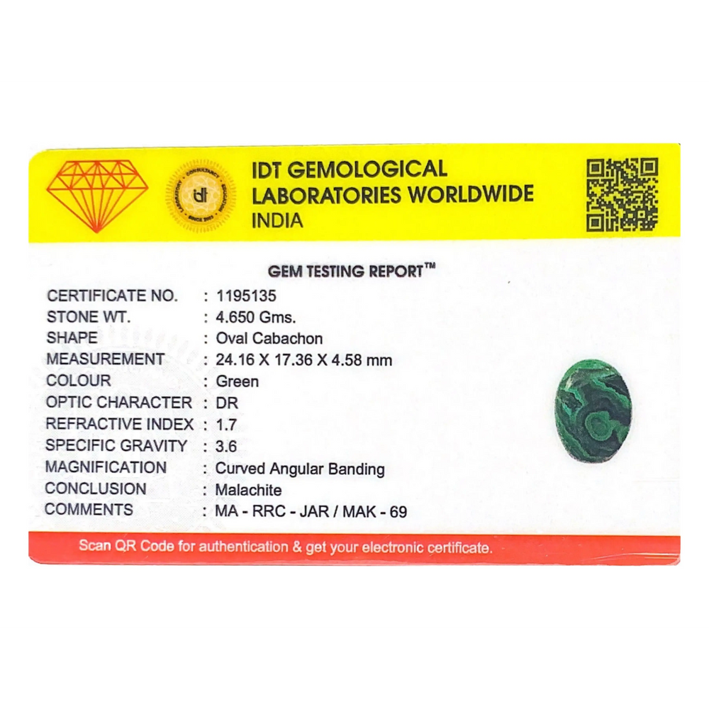Malachite (Kidney Stone) - 23.25 Carat
