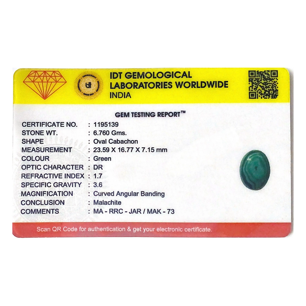 Malachite (Kidney Stone) - 33.8 Carat