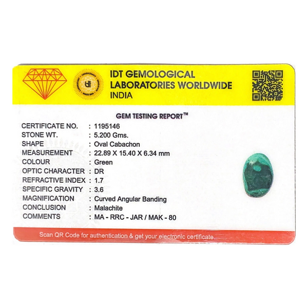 Malachite (Kidney Stone) - 32.25 Carat