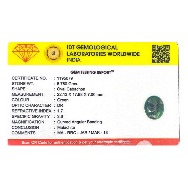 Malachite (Kidney Stone) - 33.9 Carat