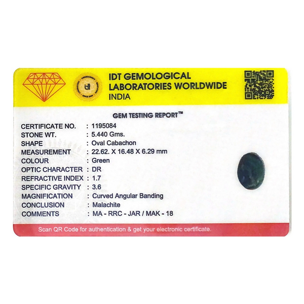 Malachite (Kidney Stone) - 27.2 Carat