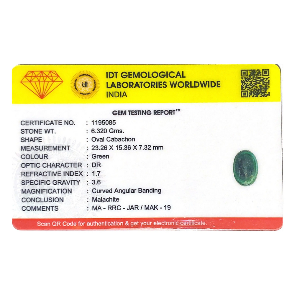 Malachite (Kidney Stone) - 31.6 Carat