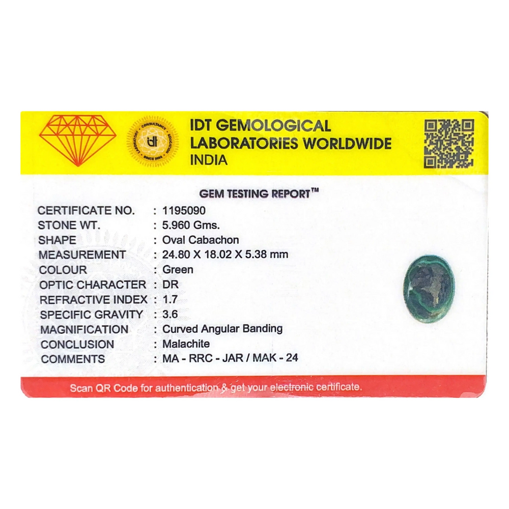 Malachite (Kidney Stone) - 29.8 Carat