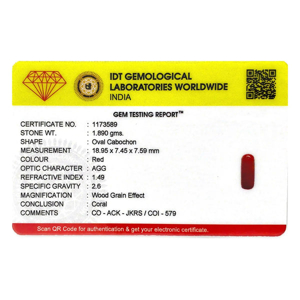 Red Coral - 9.45 Carat - Pramogh