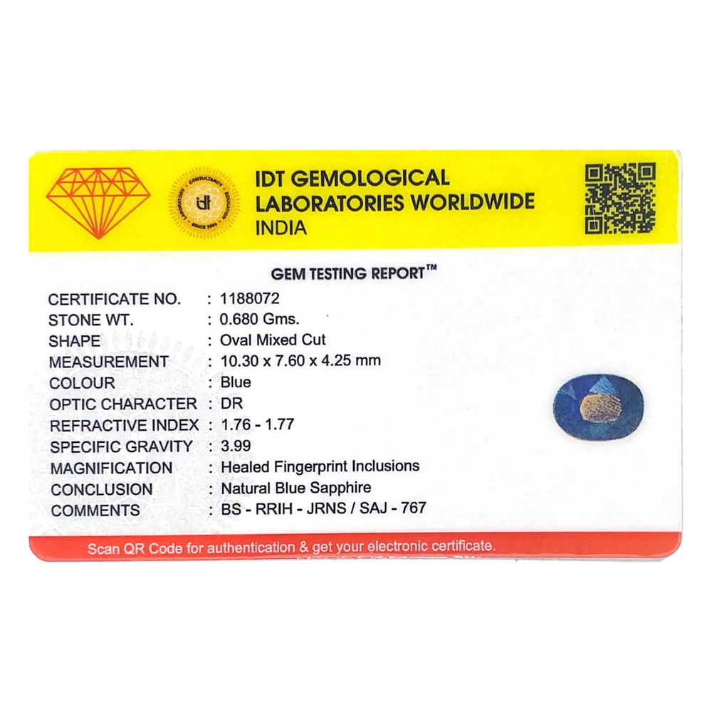 Blue Sapphire - 3.4 Carat