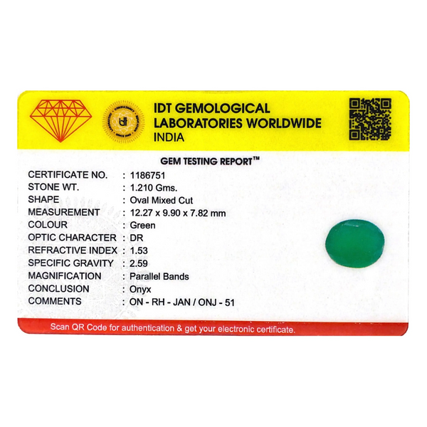 Onyx (Sabza) - 6.05 Carat