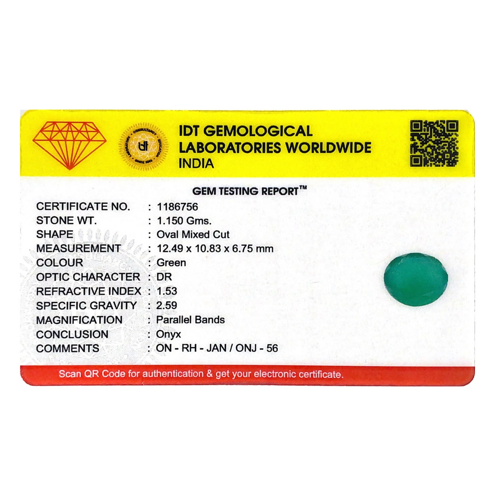 Onyx (Sabza) - 5.75 Carat
