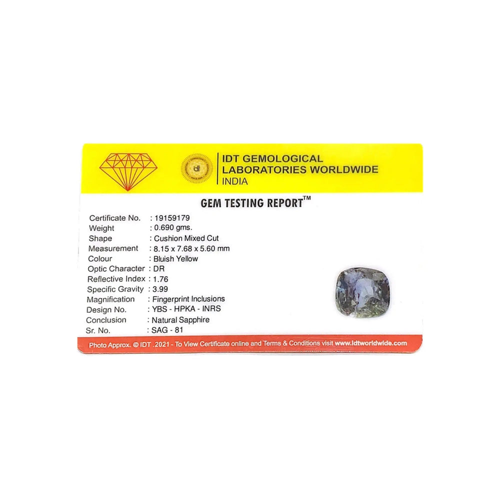 Bi-Color Sapphire (Pitambari) - 3.45 Carat - Pramogh