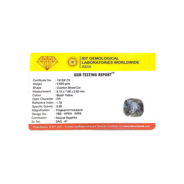 Bi-Color Sapphire (Pitambari) - 3.45 Carat - Pramogh