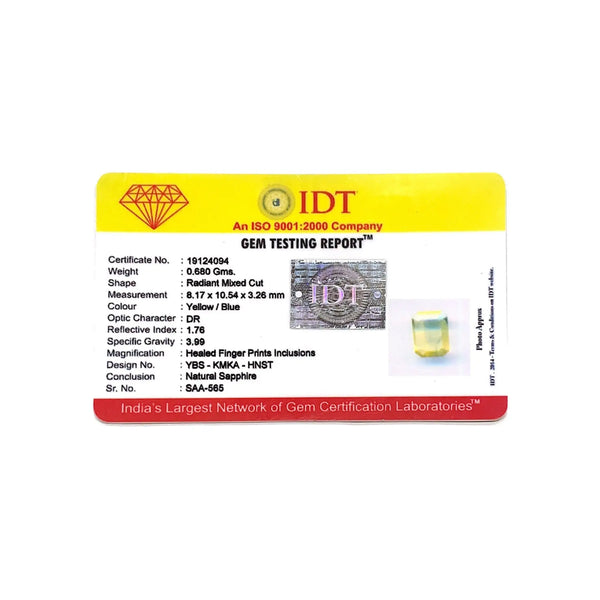 Bi-Color Sapphire (Pitambari) - 3.4 Carat - Pramogh