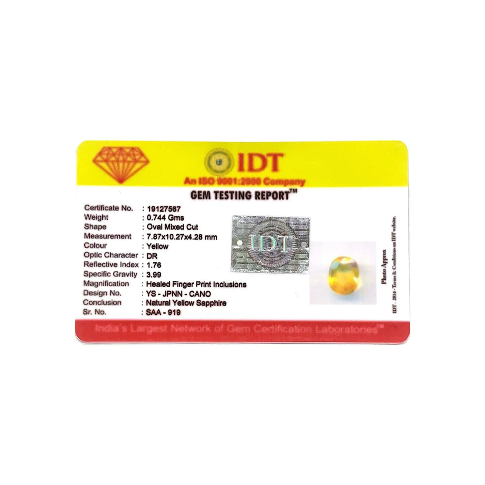 Bi-Color Sapphire (Pitambari) - 3.72 Carat - Pramogh