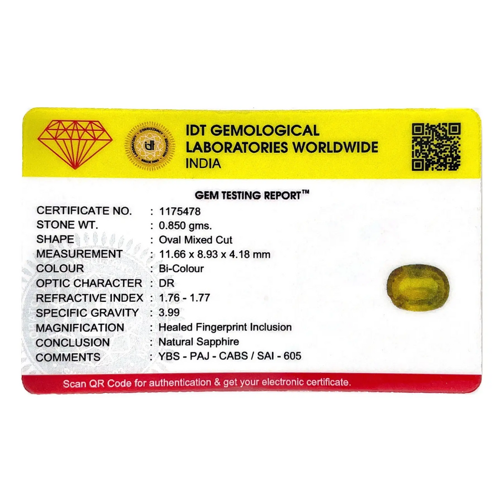 Bi-Color Sapphire (Pitambari) - 4.25 Carat - Pramogh