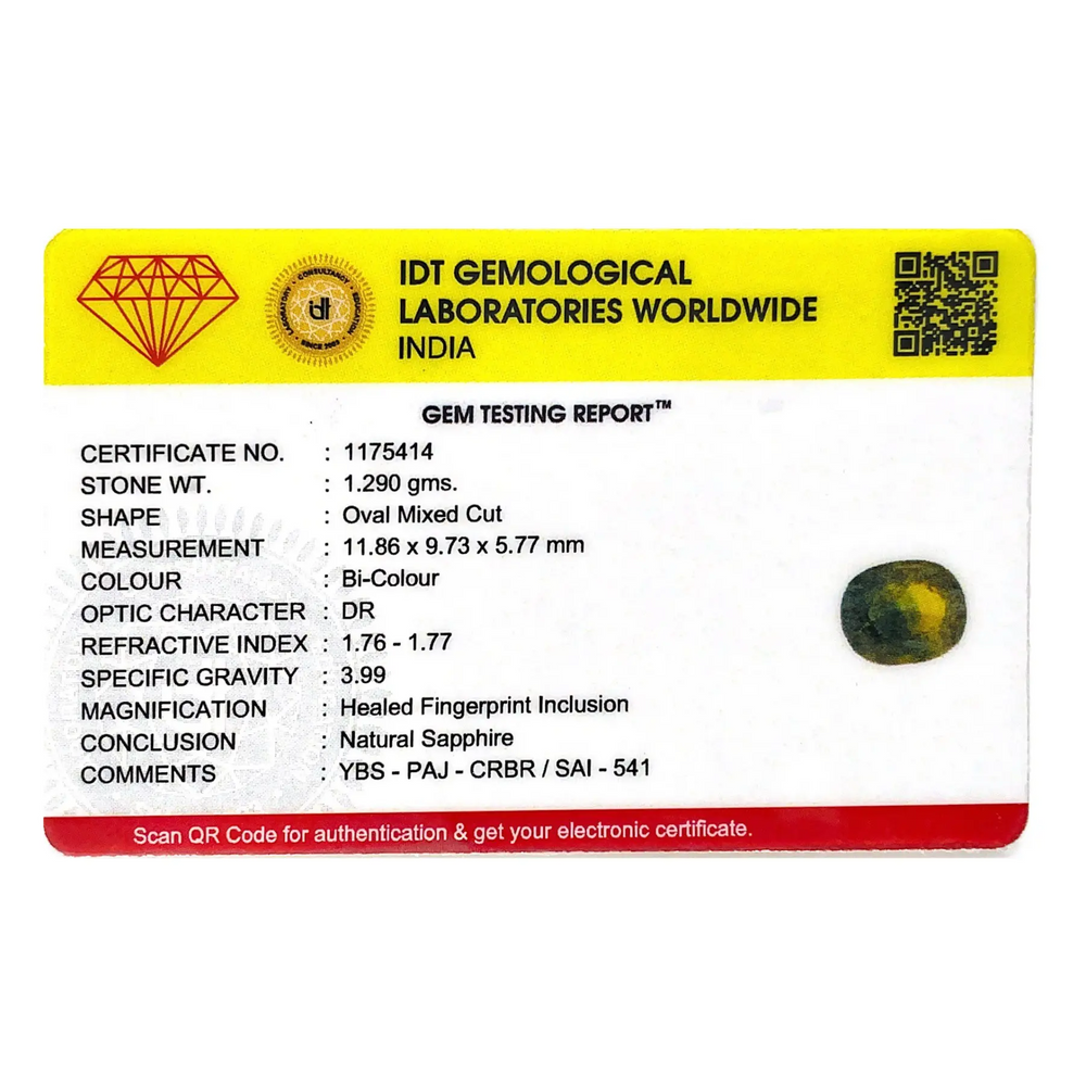 Bi-Color Sapphire (Pitambari) - 6.45 Carat - Pramogh