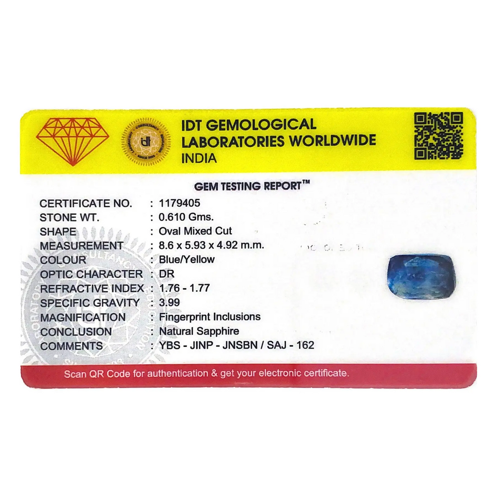 Bi-Color Sapphire (Pitambari) - 3.05 Carat - Pramogh