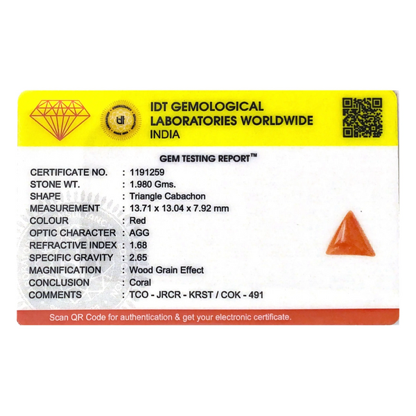 Red Coral - 9.9 Carat