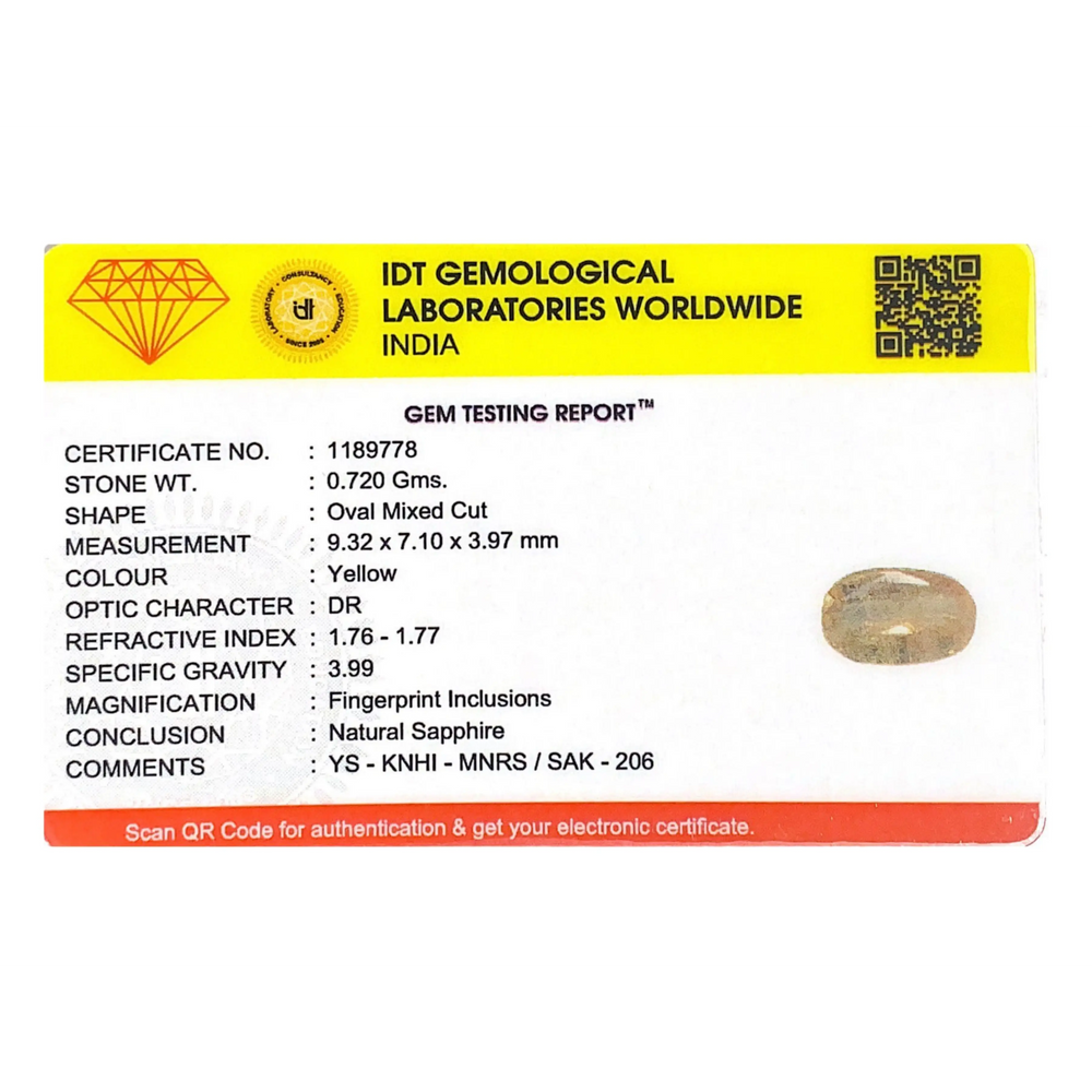 Yellow Sapphire - 3.6 Carat