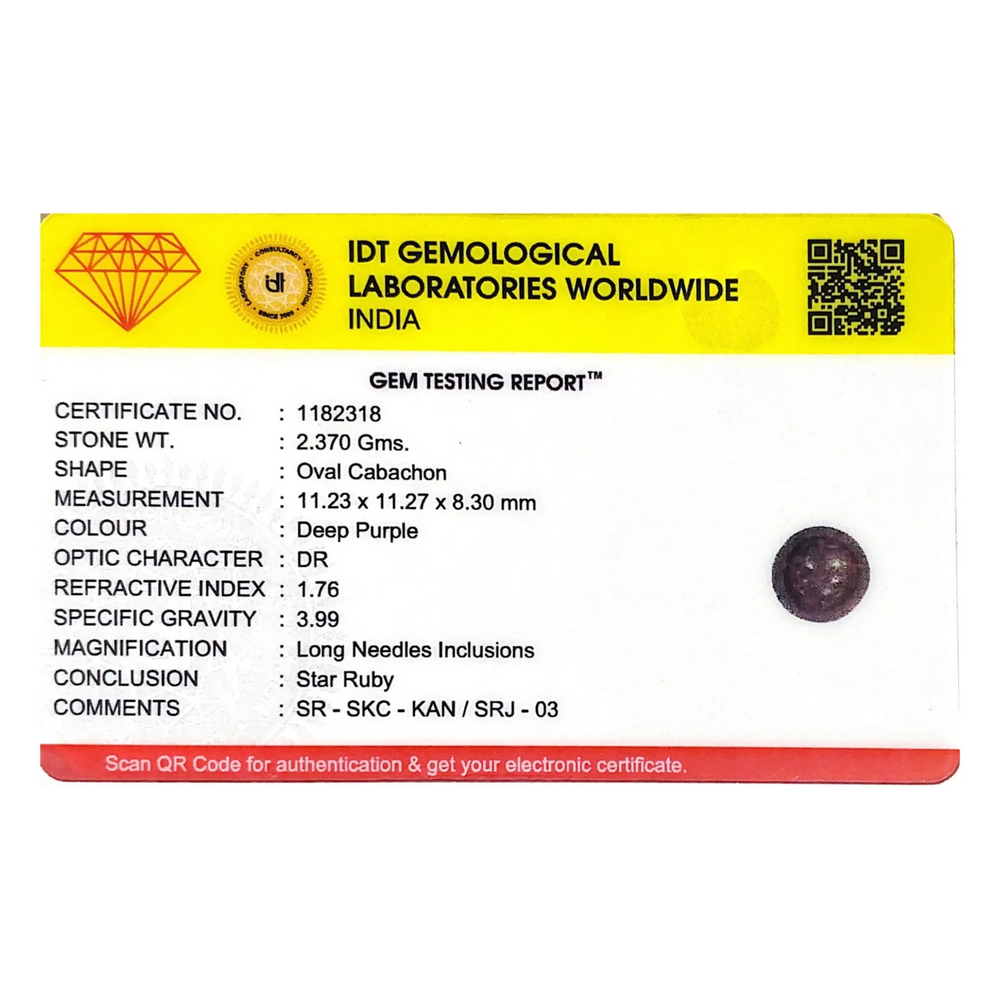 Star Ruby - 11.85 Carat