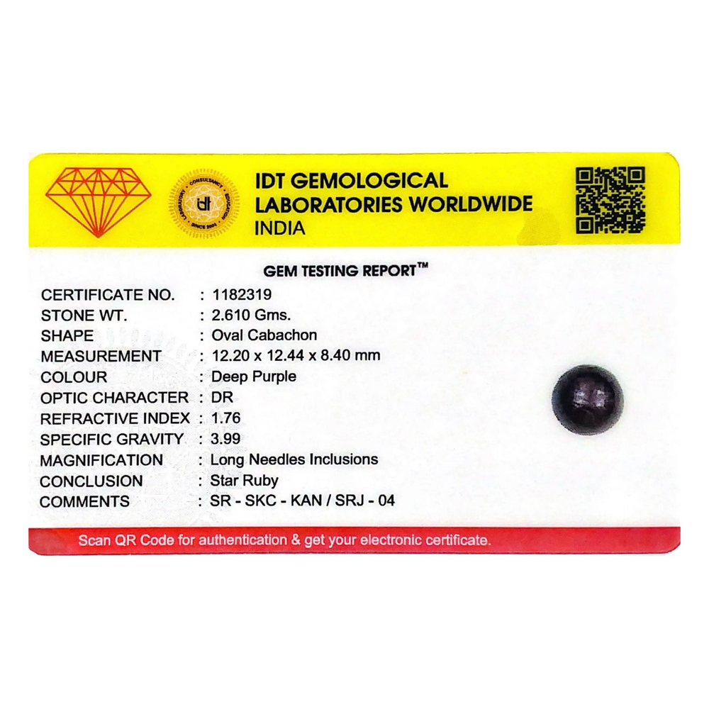 Star Ruby - 13.05 Carat