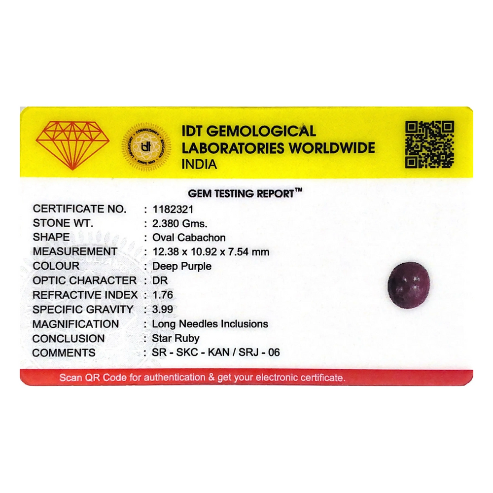Star Ruby - 11.9 Carat