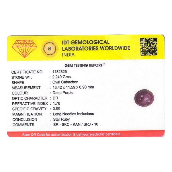 Star Ruby - 11.2 Carat