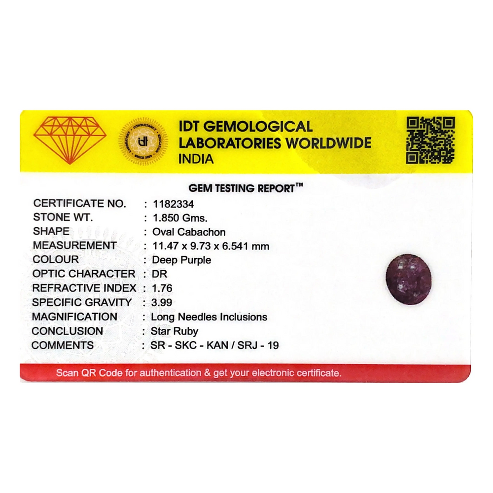 Star Ruby - 9.25 Carat