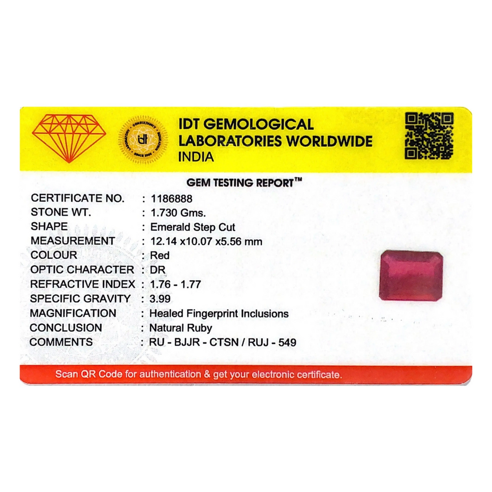 Ruby - 8.65 Carat - Pramogh