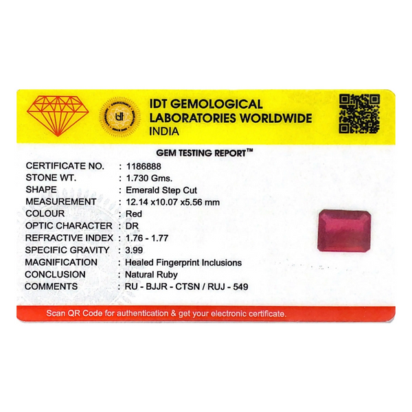 Ruby - 8.65 Carat - Pramogh