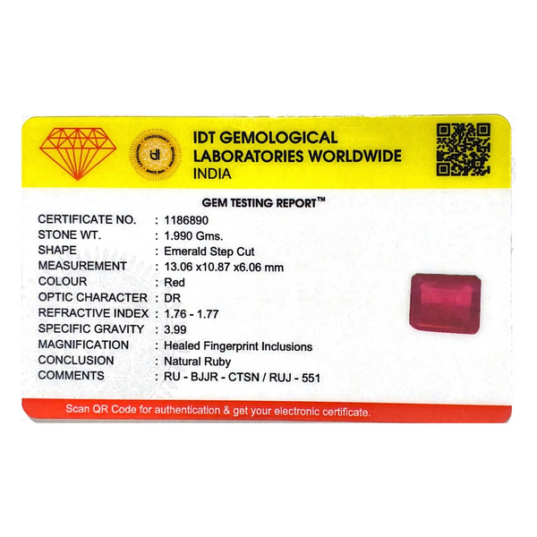 Ruby - 9.95 Carat - Pramogh