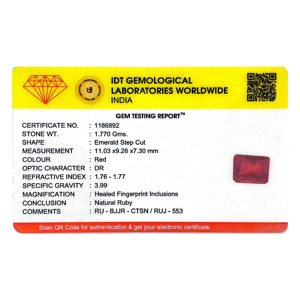 Ruby - 8.85 Carat - Pramogh