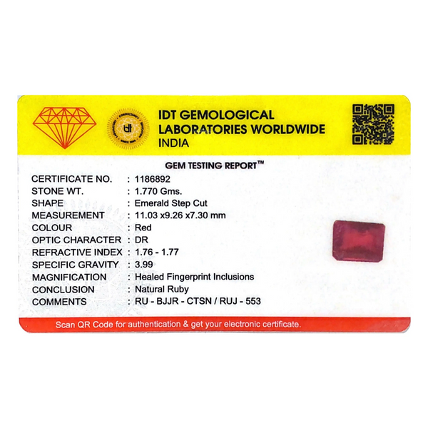 Ruby - 8.85 Carat - Pramogh