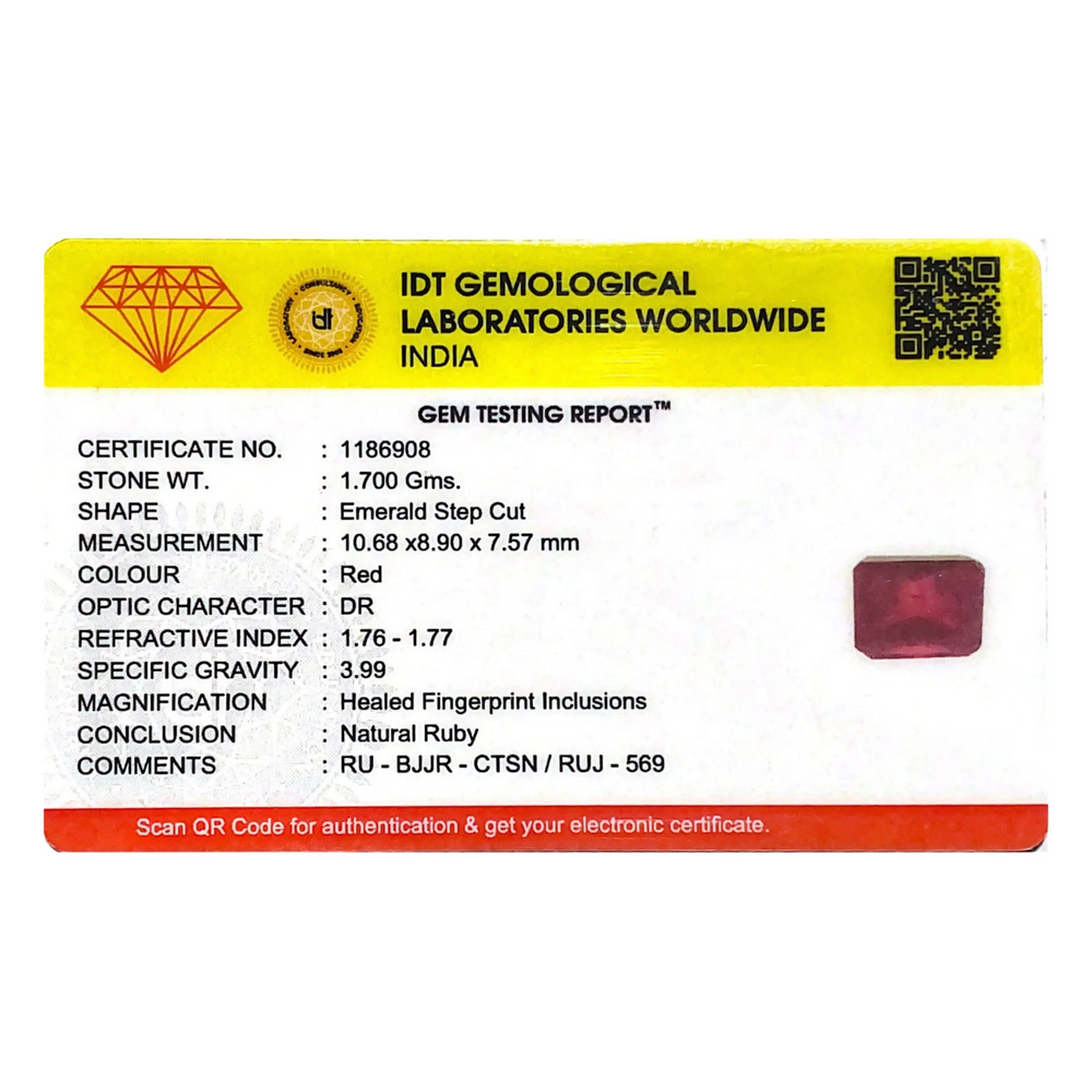 Ruby - 8.5 Carat - Pramogh