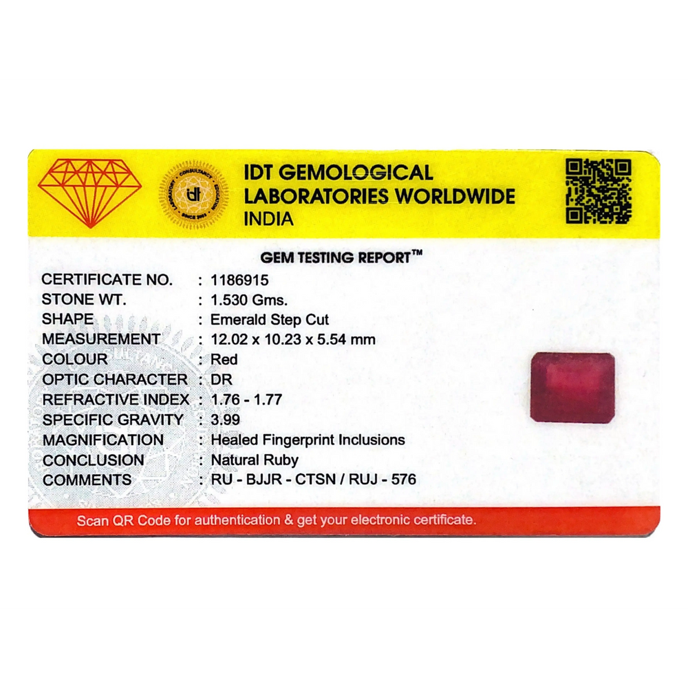 Ruby - 7.65 Carat - Pramogh