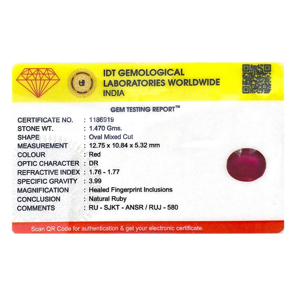 Ruby - 7.35 Carat - Pramogh