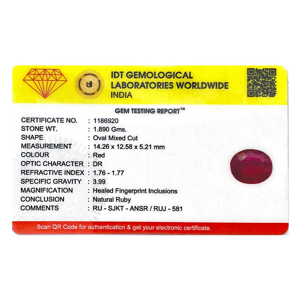 Ruby - 9.45 Carat - Pramogh